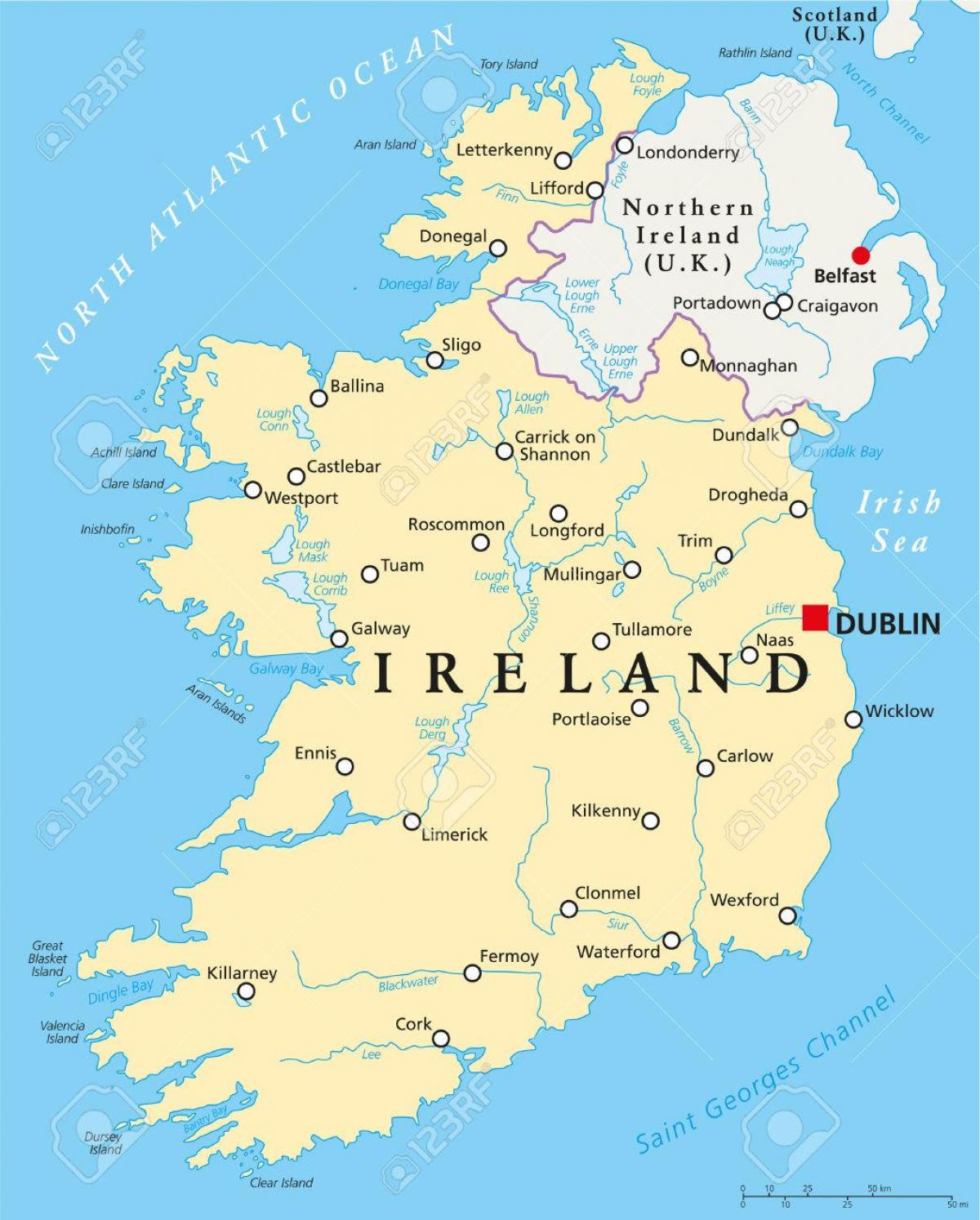 Dablin mapu irskoj