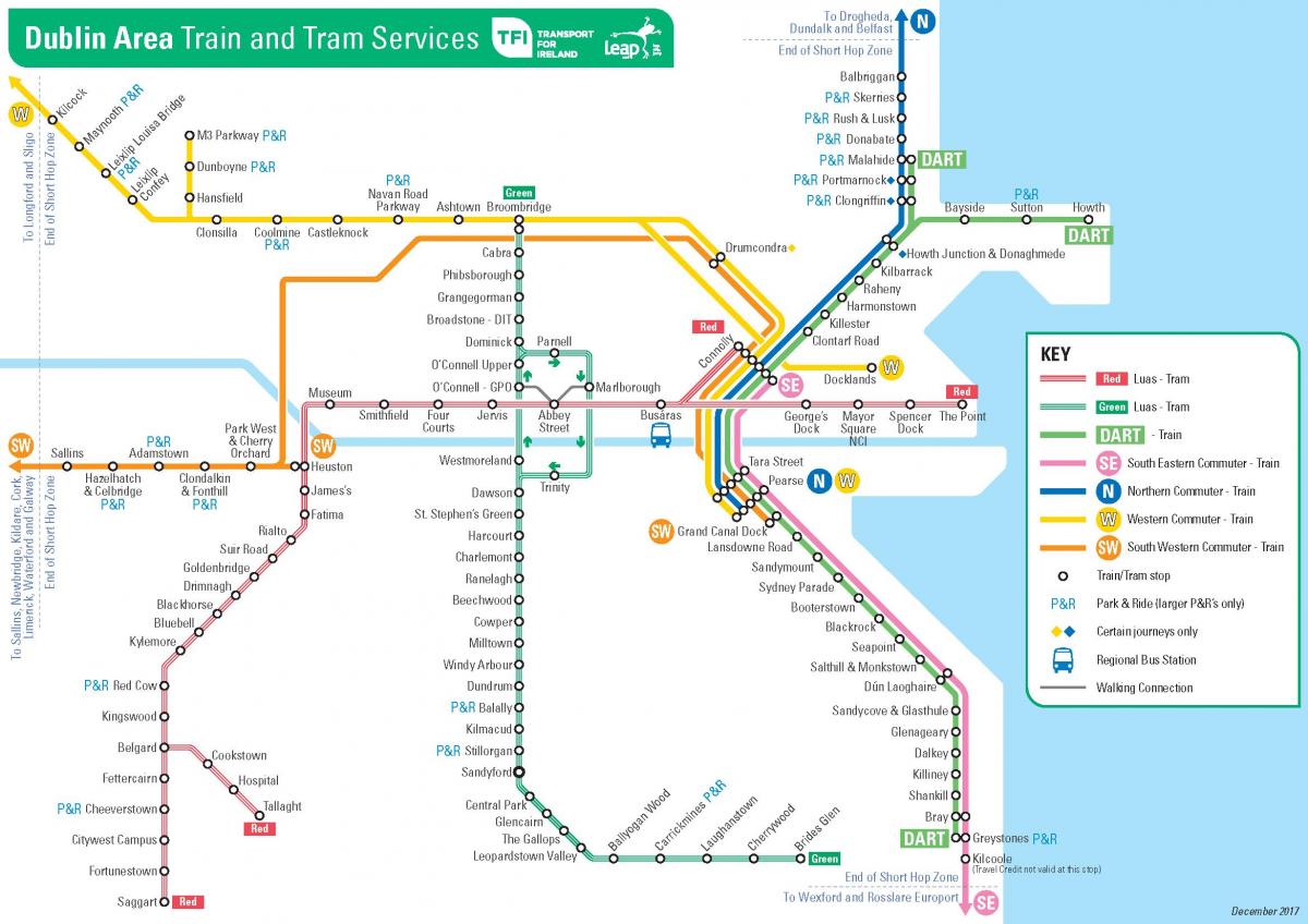 metro Dablin mapu