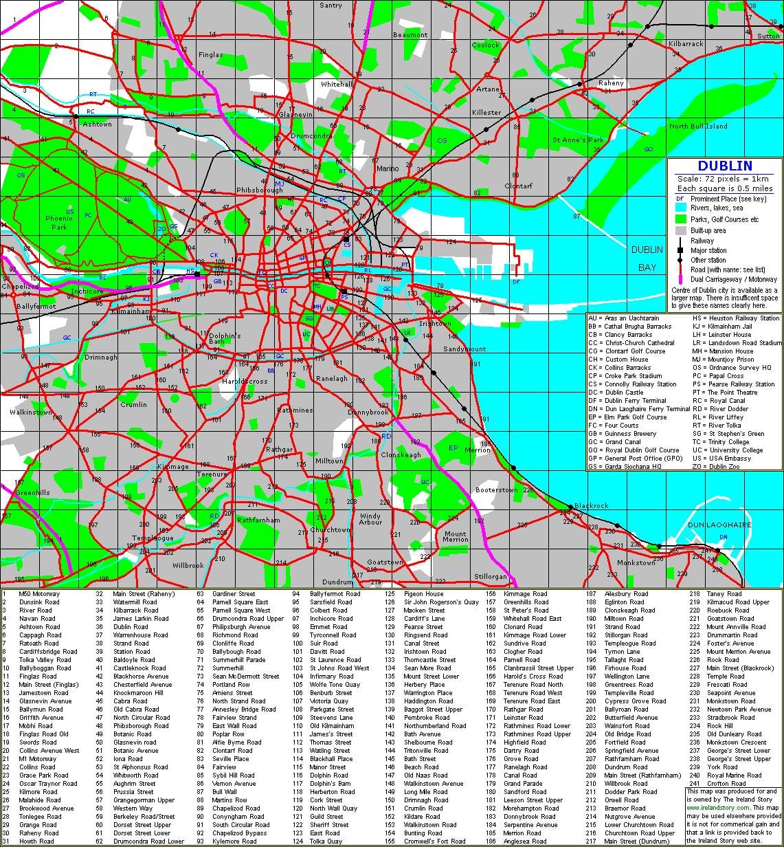 ulična mapa Dablin