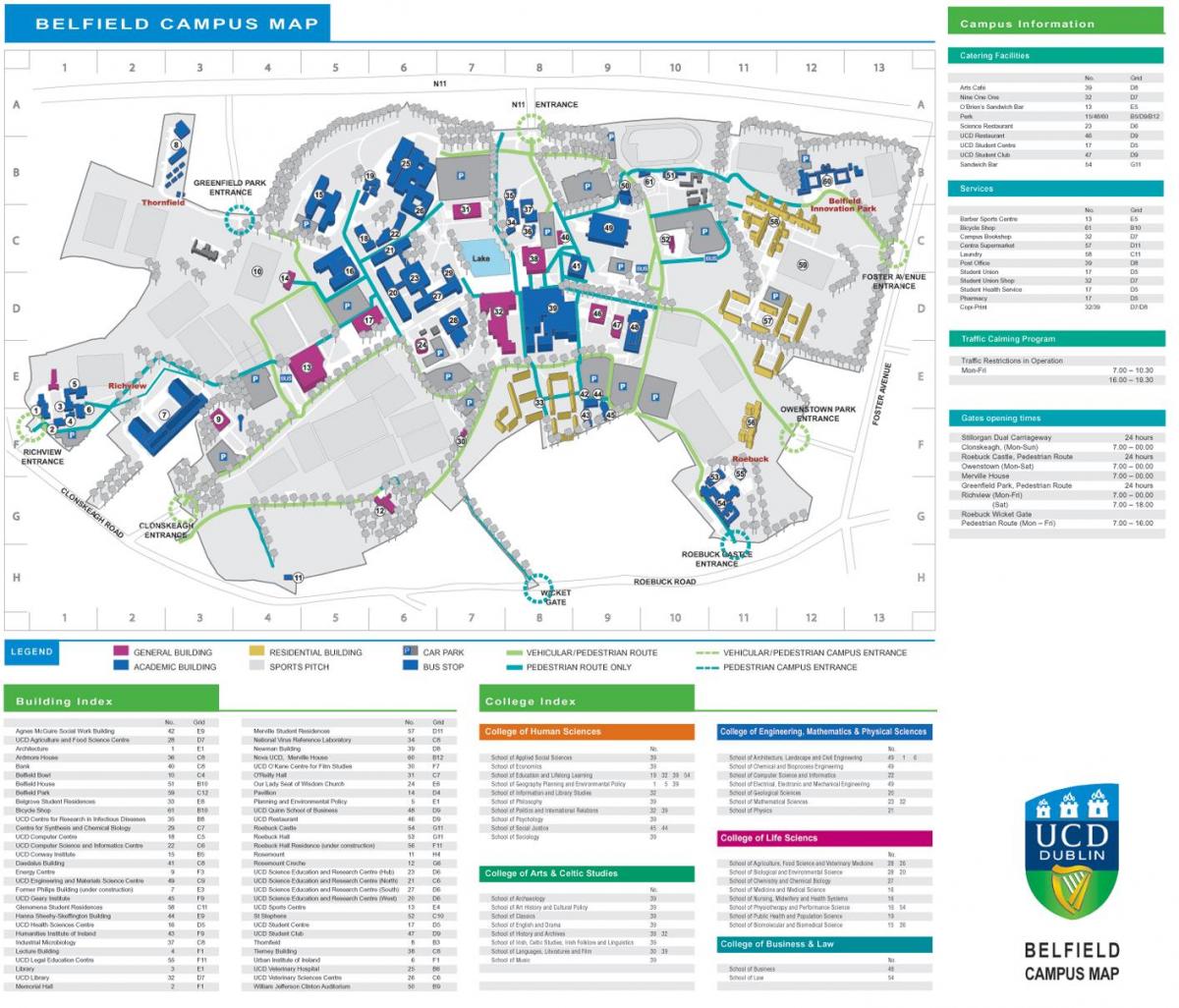 UCD Dablin mapu