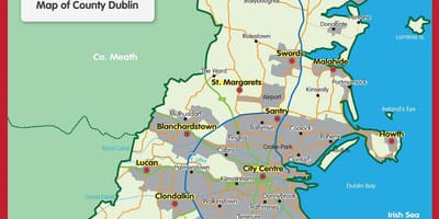 Mapa Dablin okruga